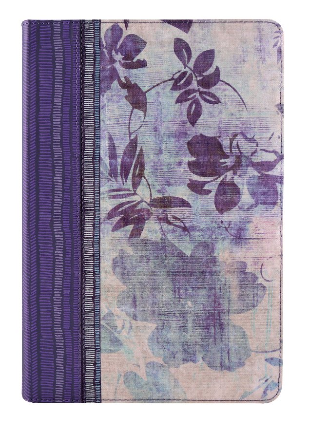 Biblia de Estudio Holman Reina Valera 1960 para Mujer Tela Impresa Azul Floreado