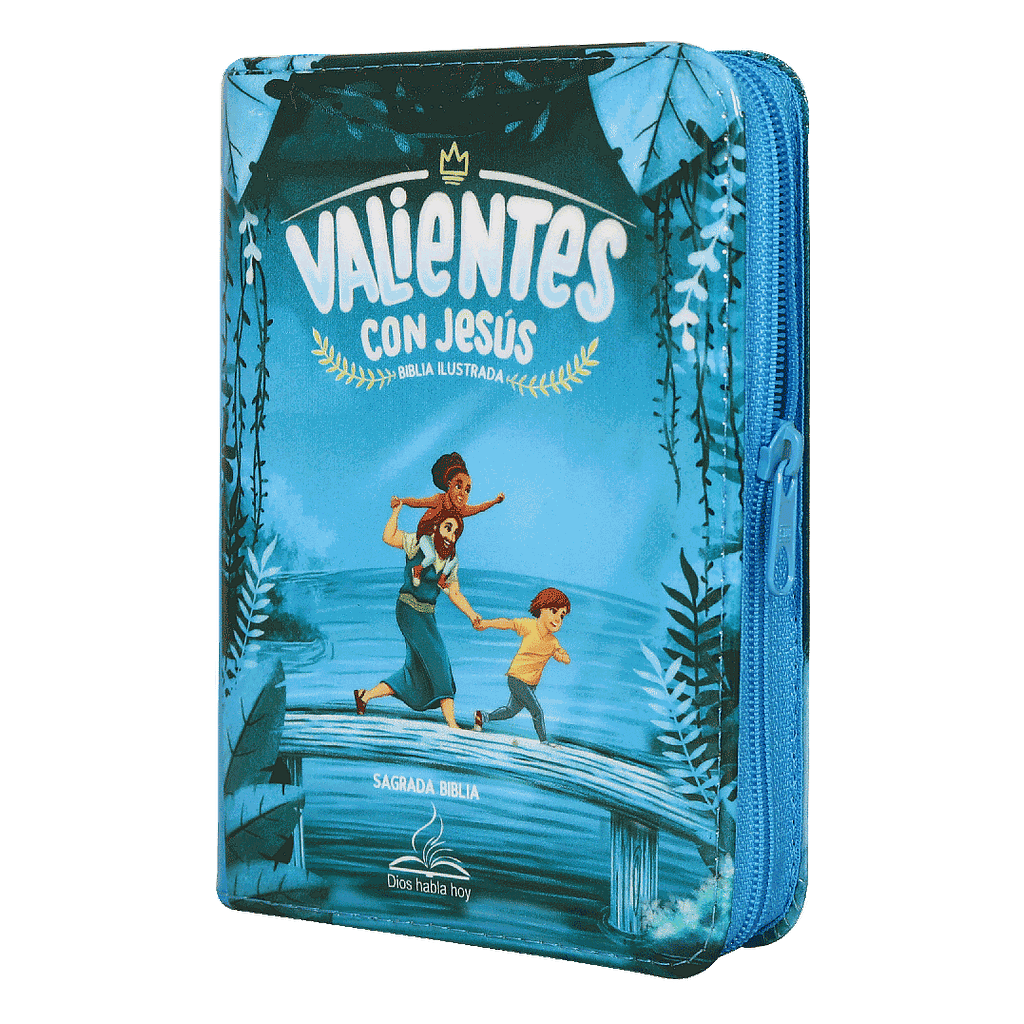 Biblia Infantil Valientes con Jesús Dios Habla Hoy Chica Letra Chica Vinil Azul [DHH42DKZ]