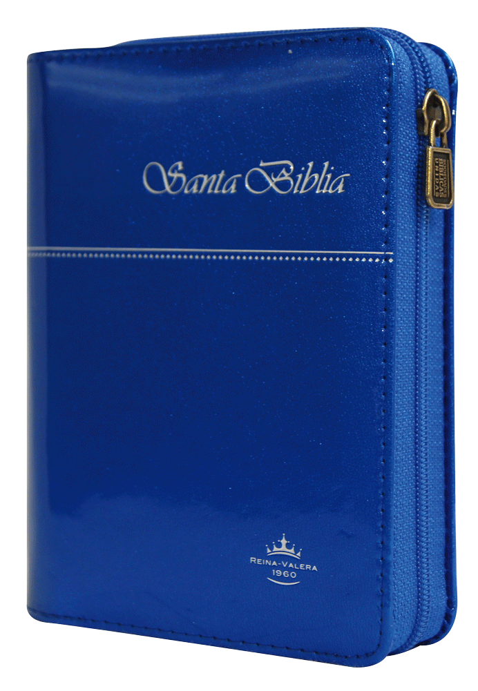 Biblia Reina Valera 1960 Tamaño Bolsillo Letra Mediana Imitación Piel Azul Metálico [RVR025cZTI]