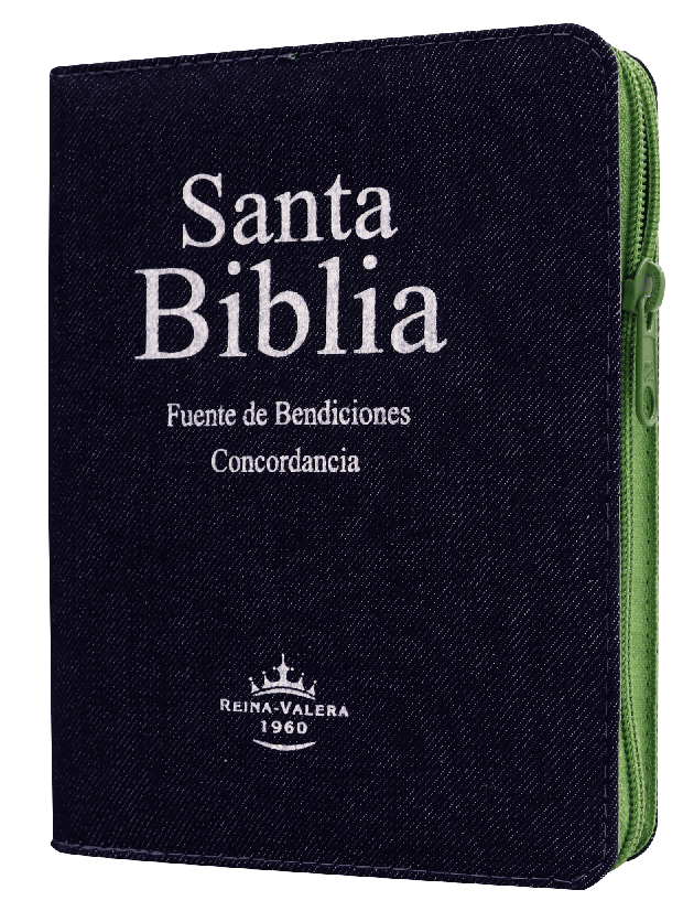 Biblia Fuente de Bendiciones Reina Valera 1960 Chica Letra Mediana Mezclilla Verde [RVR044cLMFBJZTI]