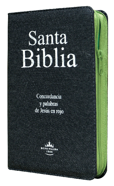 Biblia Reina Valera 1960 Mediana Letra Grande Mezclilla Verde [RVR064CLGPJRZTI]