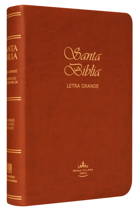 Biblia Reina Valera 1960 Mediana Letra Grande Imitación Piel Café  [RVR065CLG]