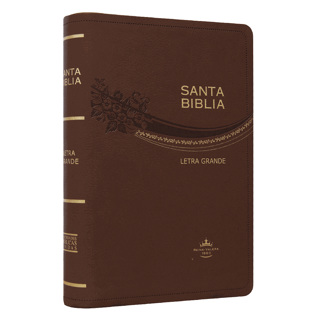 Biblia Reina Valera 1960 Mediana Letra Grande Imitación Piel Café [RVR065CLG]