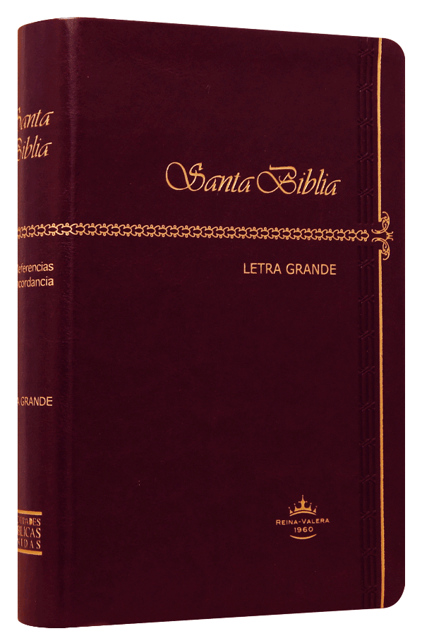 Biblia Reina Valera 1960 Mediana Letra Grande Imitación Piel Café [RVR065CLG]