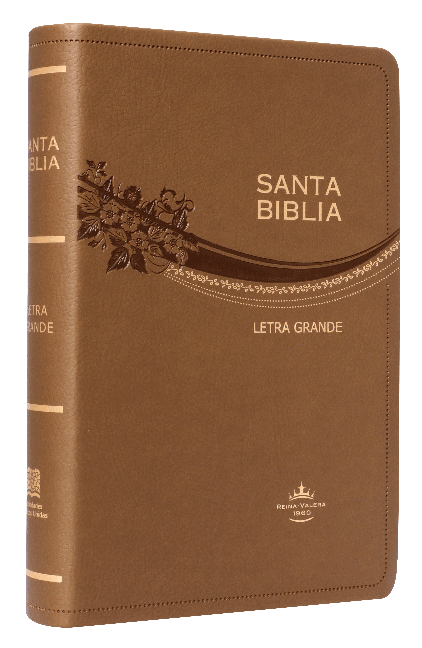 Biblia Reina Valera 1960 Mediana Letra Grande Imitación Piel Café Oro [RVR065CLG]