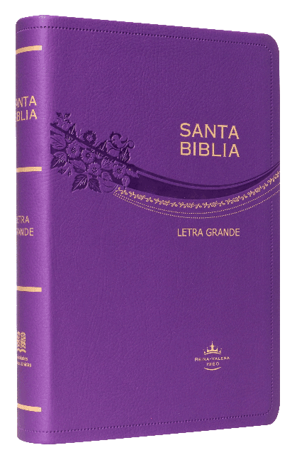 Biblia Reina Valera 1960 Mediana Letra Grande Imitación Piel Púrpura [RVR065CLG]