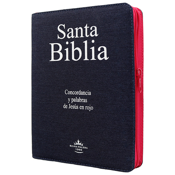 Biblia Reina Valera 1960 Grande Letra Gigante Mezclilla Rosa [RVR084CLGIPJRTIZA]
