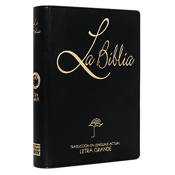 Biblia Traducción Lenguaje Actual Chica Letra Grande Vinil Negro [TLA42LG]