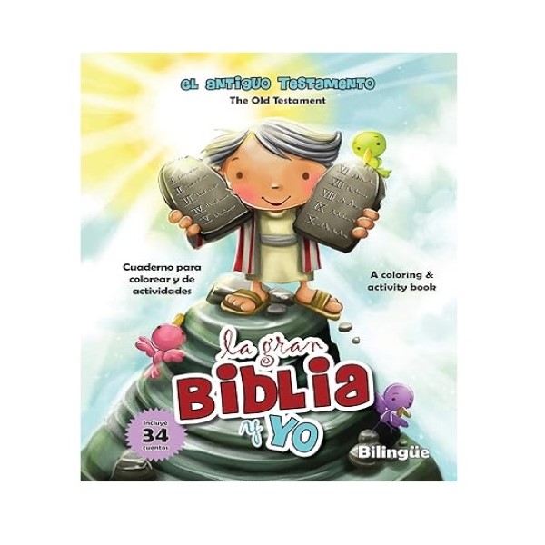 Libro Antiguo Testamento Cuaderno para colorear y de actividades - Bilingüe