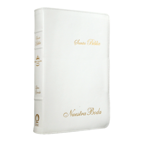 Biblia Nuestra Boda Reina Valera 1960 Mediana Letra Grande Imitación Piel Blanco [RVR065cLGPJR]