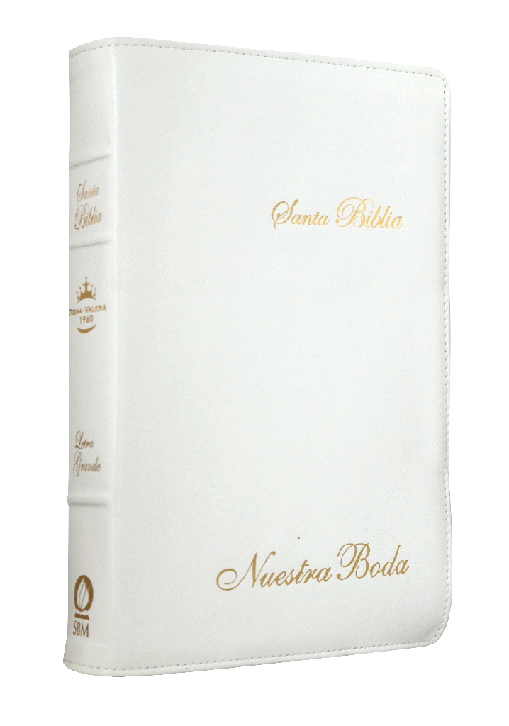 Biblia Nuestra Boda Reina Valera 1960 Mediana Letra Grande Imitación Piel Blanco [RVR065cLGPJR]
