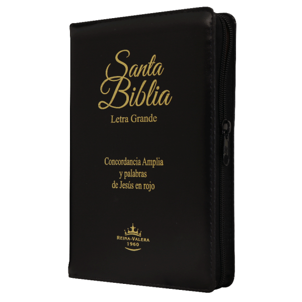 Biblia Reina Valera 1960 Mediana Letra Grande Imitación Piel Negro [RVR055CLGPJRZTIa]