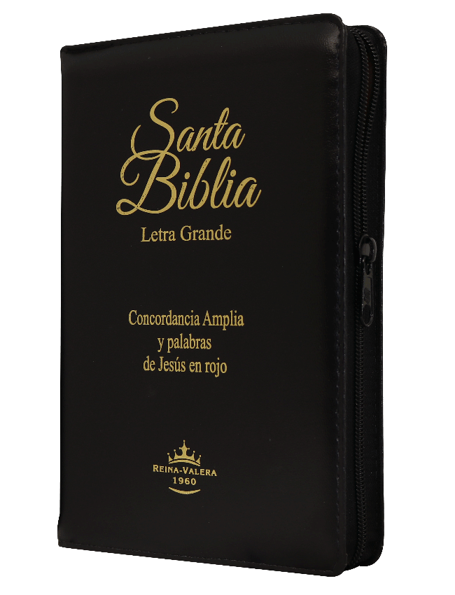 Biblia Reina Valera 1960 Mediana Letra Grande Imitación Piel Negro [RVR055CLGPJRZTIa]