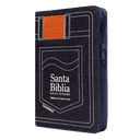 Biblia Reina Valera 1960 Mediana Letra Grande Mezclilla Azul [RVR064cLGPJRJZTIa]