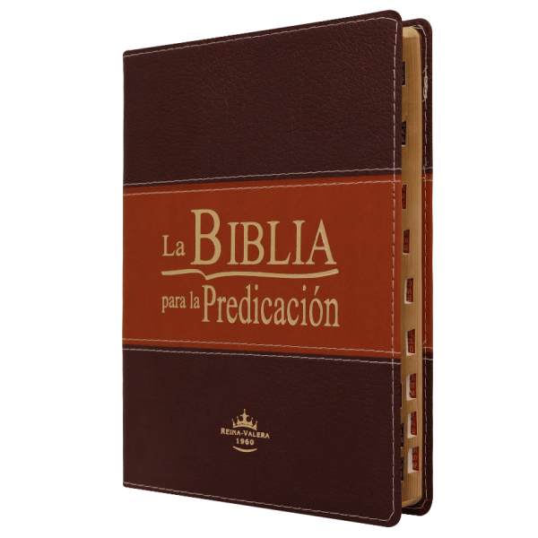 Biblia de Estudio Predicación Reina Valera 1960 Grande Letra Grande Imitación Piel Marrón [RVR086LGEETI]