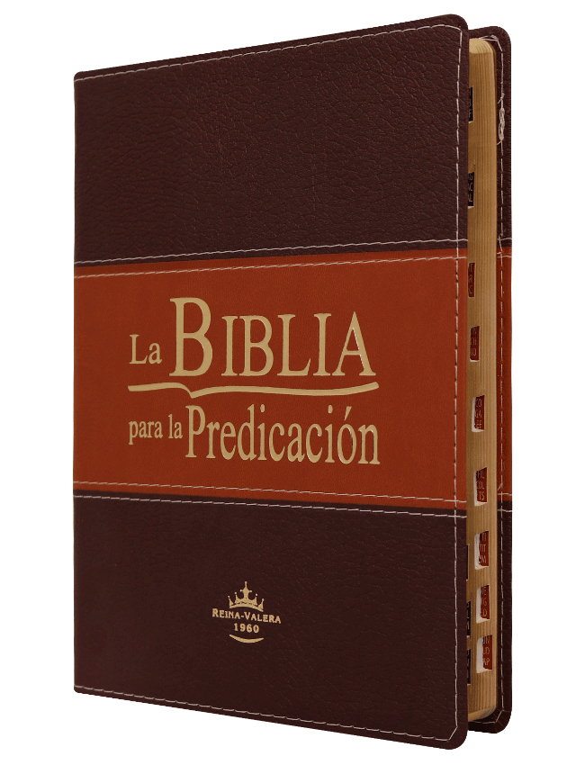 Biblia de Estudio Predicación Reina Valera 1960 Grande Letra Grande Imitación Piel Marrón [RVR086LGEETI]