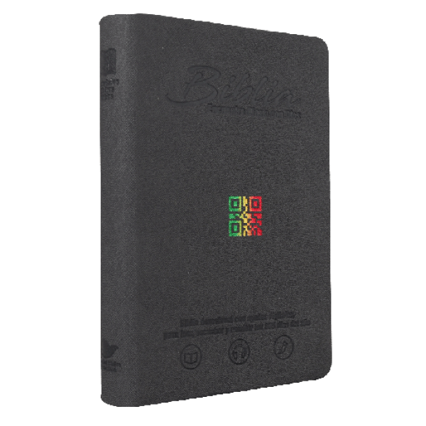 Biblia de Estudio Devocional Encuentro con Dios Reina Valera Contemporánea Mediana Letra Mediana Imitación Piel Gris Código QR [RVC065]