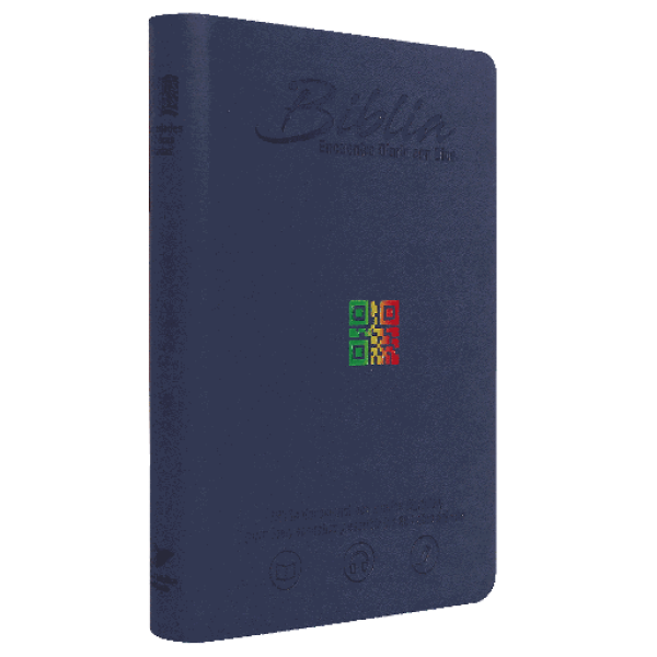 Biblia Encuentro con Dios Reina Valera Contemporánea Mediana Letra Chica Imitación Piel Azul Oscuro [RVC065]