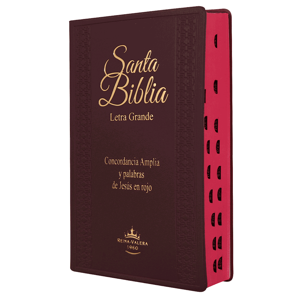Biblia Reina Valera 1960 Mediana Letra Grande Vinil Vino [RVR052CLGPJRTI]