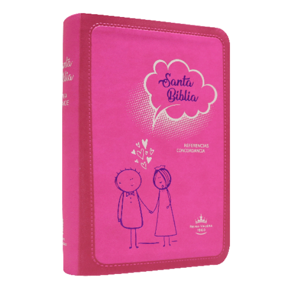 Biblia Reina Valera 1960 Chica Letra Mediana Imitación Piel Rosa [RVR045cLGPU]