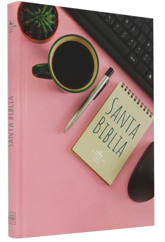 Biblia para Jóvenes Fuente de Bendiciones Reina Valera 1960 Mediana Letra Chica Tapa Dura Rosa [RVR053ecFB]