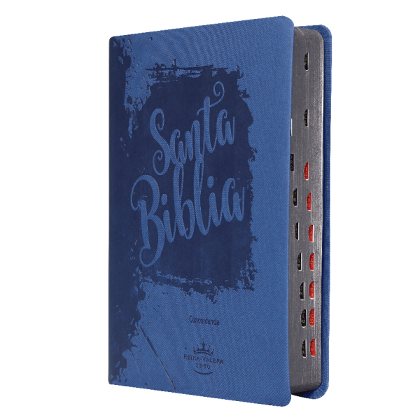 Biblia Reina Valera 1960 Mediana Letra Grande Imitación Piel Azul [RVR066cLGPJRTI]