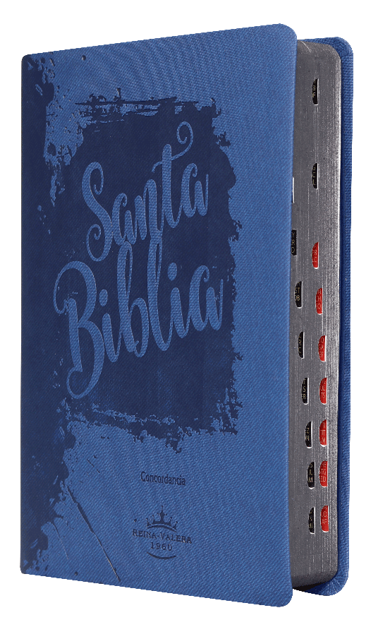 Biblia Reina Valera 1960 Mediana Letra Grande Imitación Piel Azul [RVR066cLGPJRTI]