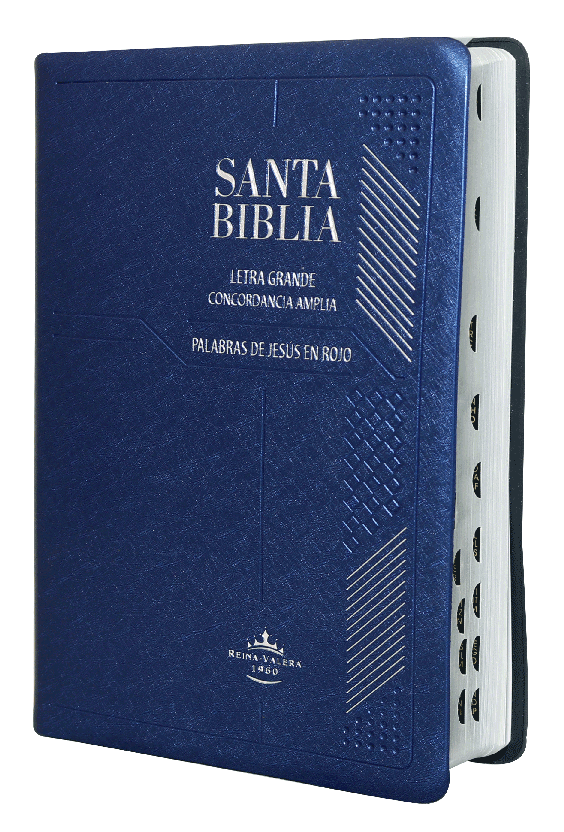 Biblia Reina Valera 1960 Mediana Letra Grande Vinil Azul [RVR052CLGPJRTI]