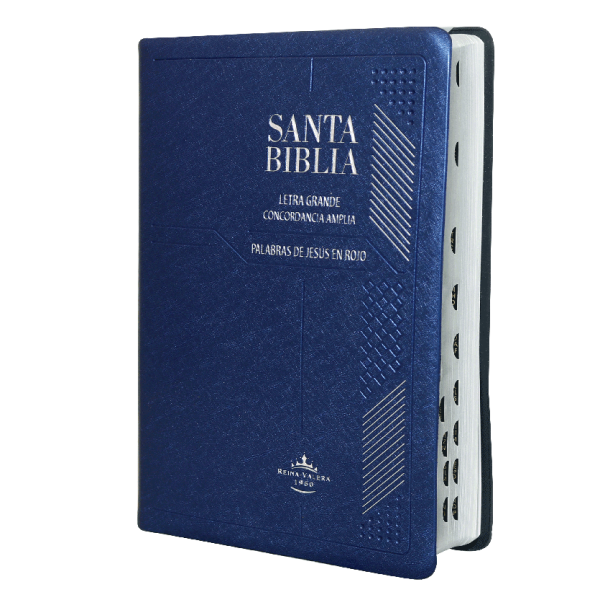 Biblia Reina Valera 1960 Mediana Letra Grande Vinil Azul [RVR052CLGPJRTI]