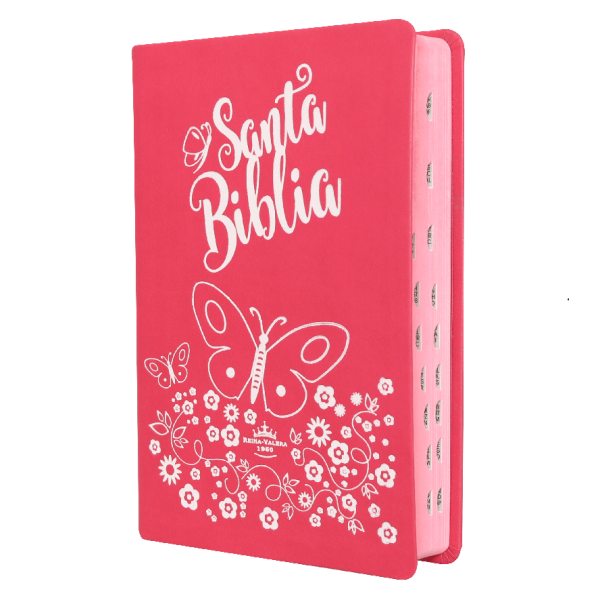 Biblia Reina Valera 1960 Mediana Letra Grande Imitación Piel Rosa [RVR066cLGPJRTIPU]