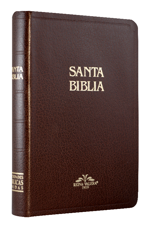 Biblia Reina Valera 1909 Mediana Letra Chica Imitación Piel Café [VR055]