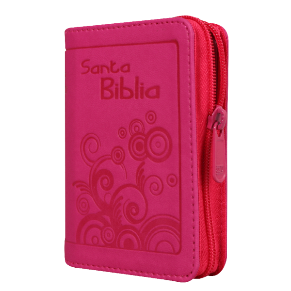 Biblia Reina Valera 1960 Mini-Bolsillo Letra Chica Imitación Piel Fucsia Cierre [RVR016ZPJR]