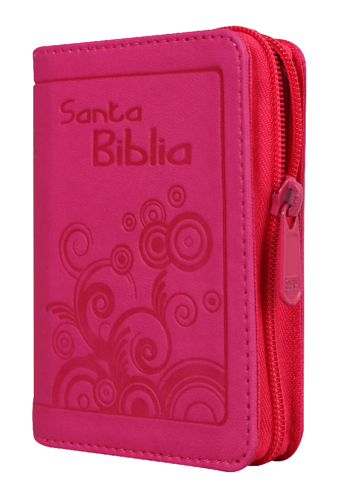 Biblia Reina Valera 1960 Mini-Bolsillo Letra Chica Imitación Piel Fucsia Cierre [RVR016ZPJR]