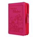 Biblia Reina Valera 1960 Mini-Bolsillo Letra Chica Imitación Piel Fucsia Cierre [RVR016ZPJR]