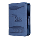 Biblia Reina Valera 1960 Mini-Bolsillo Letra Chica Imitación Piel Azul Cierre [RVR016ZPJR]