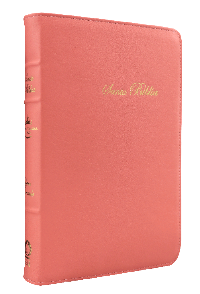 Biblia Reina Valera 1960 Mediana Letra Grande Curpiel Rosa Palo [RVR066cLGPJRTI]