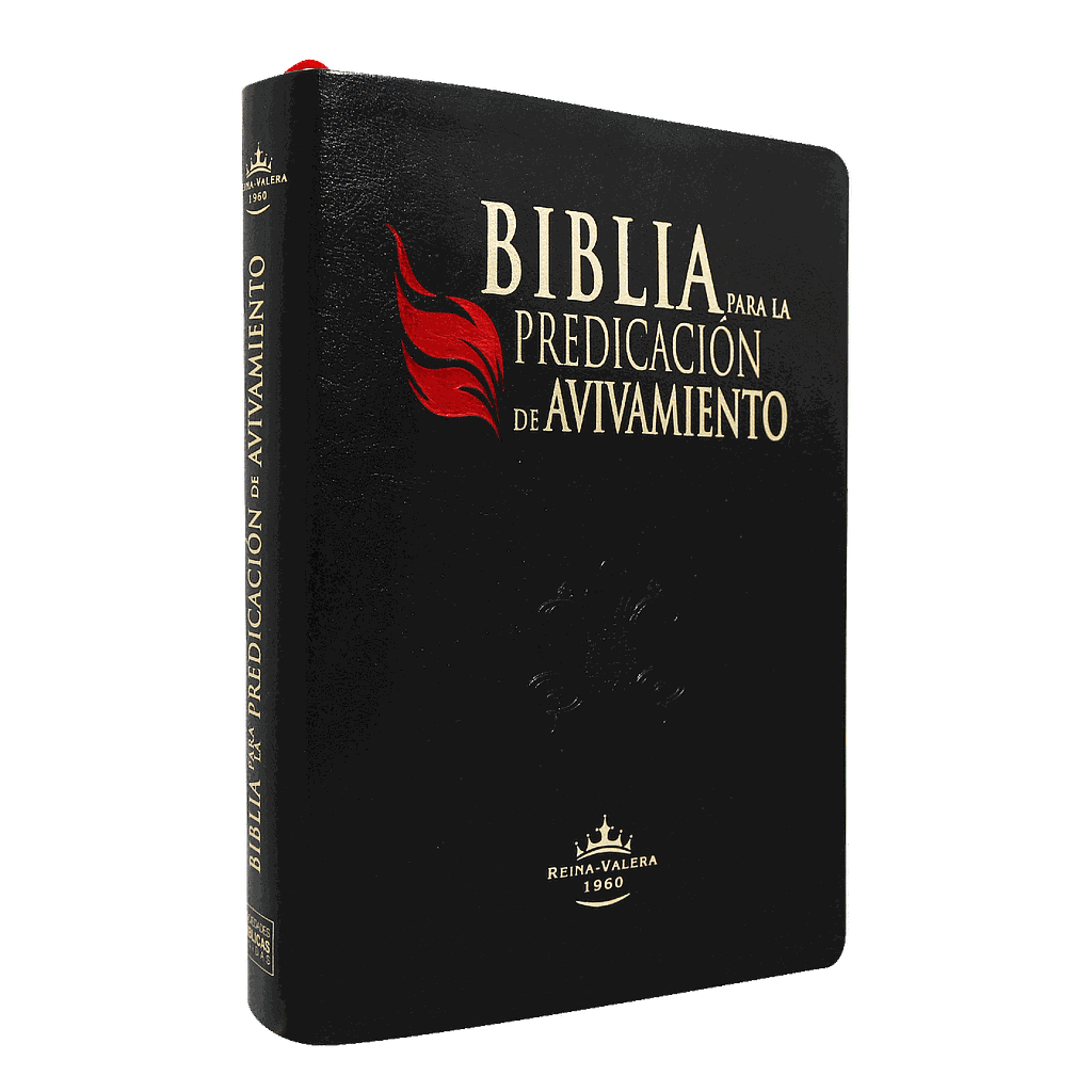Biblia de Estudio Predicación de Avivamiento Reina Valera 1960 Grande Letra Grande Imitación Piel Negro [RVR086cLGEETI-PEN]