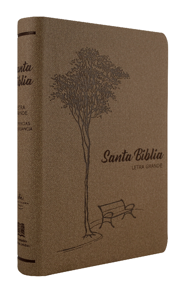 Biblia Reina Valera 1960 Mediana Letra Grande Imitación Piel Árbol Café [RVR065CLGCM]