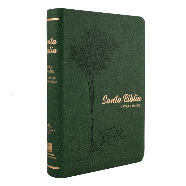 Biblia Reina Valera 1960 Mediana Letra Grande Imitación Piel Arbol Verde [RVR065CLGCM]