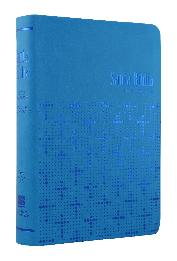 Biblia Reina Valera 1960 Mediana Letra Grande Imitación Piel Cielo Azul [RVR065CLGET]