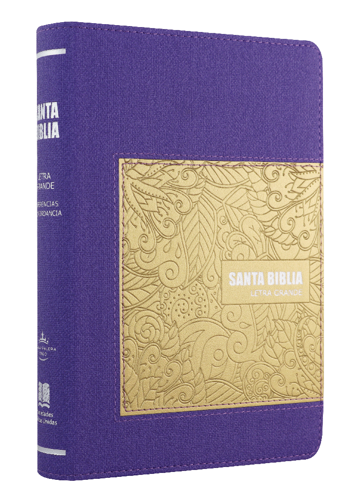 Biblia Reina Valera 1960 Mediana Letra Gigante Imitación Piel Púrpura [RVR065CLGHI]