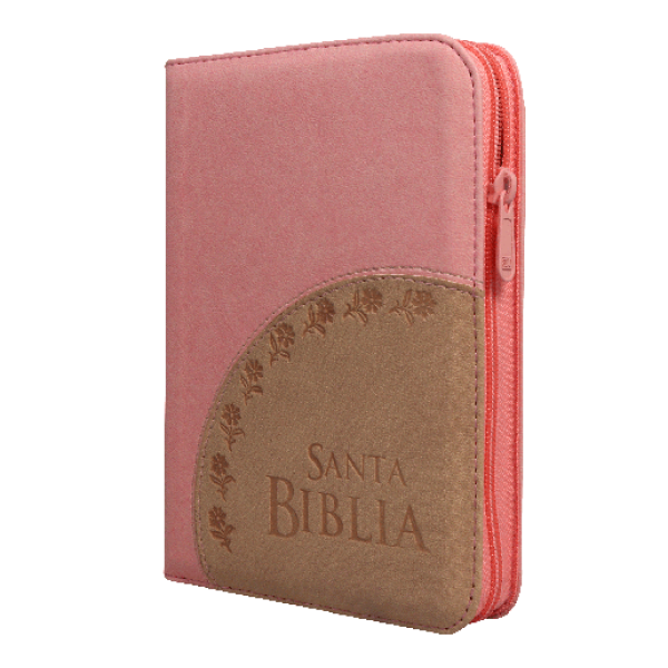 Biblia Reina Valera 1960 Chica Letra Mediana Imitación Piel Rosa Beige [RVR046cZLMPJR]