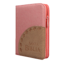 Biblia Reina Valera 1960 Chica Letra Mediana Imitación Piel Rosa Beige [RVR046cZLMPJR]