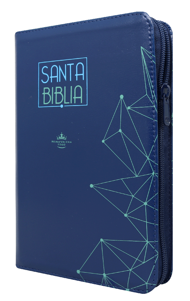 Biblia Reina Valera 1960 Mediana Letra Grande Imitación Piel Azul Código QR [RVR065cZLGPJR]