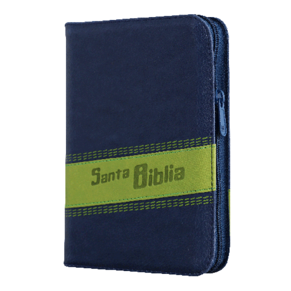 Biblia Reina Valera 1960 Chica Letra Mediana Imitación Piel Azul Verde QR [RVR046cZLMPJR]