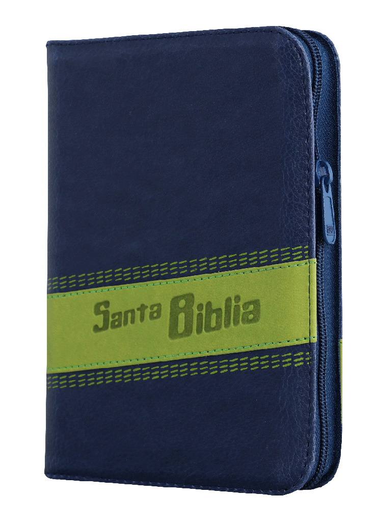 Biblia Reina Valera 1960 Chica Letra Mediana Imitación Piel Azul Verde QR [RVR046cZLMPJR]