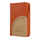 Biblia Reina Valera 1960 Chica Letra Mediana Imitación Piel Naranja Beige Código QR [RVR045cZLM]