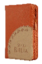 Biblia Reina Valera 1960 Chica Letra Mediana Imitación Piel Naranja Beige Código QR [RVR045cZLM]