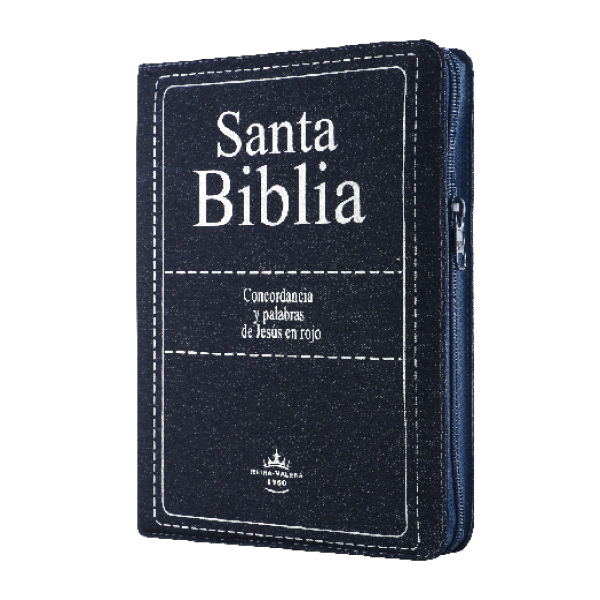 Biblia Reina Valera 1960 Grande Letra Gigante Mezclilla Azul [RVR084CLGIPJRJZTIA]