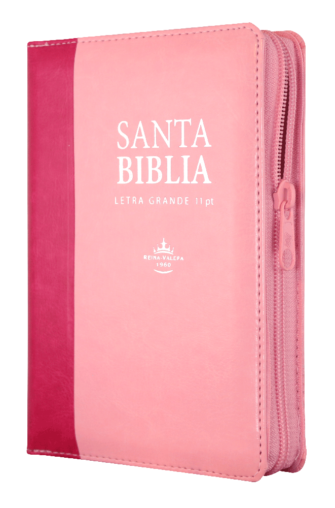 Biblia Reina Valera 1960 Chica Letra Grande Imitación Piel Rosa Rosa [RVR046cLSGIPJRZTIPU]